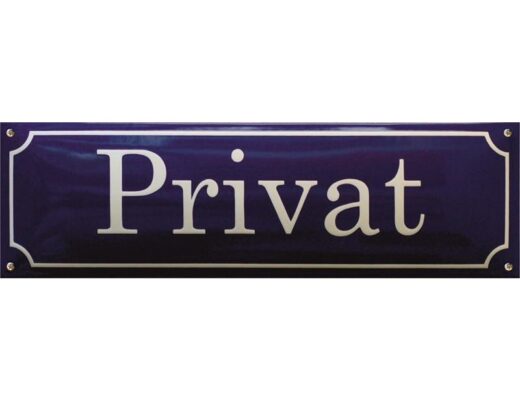 Straßenschilder Emaille- Stil und Klasse